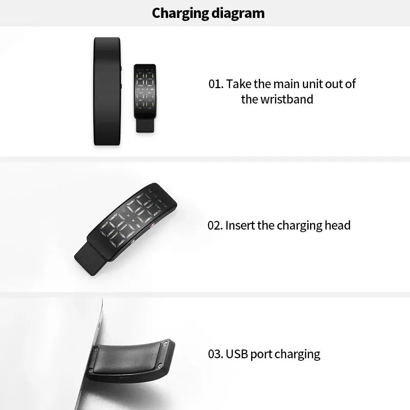 T5 Smart Multifunctional Wristband Fitness Bracelet IP65 Waterproof Sports LED Activity Sleep Tracker Smart Watch Pedometer - SlimmingHut