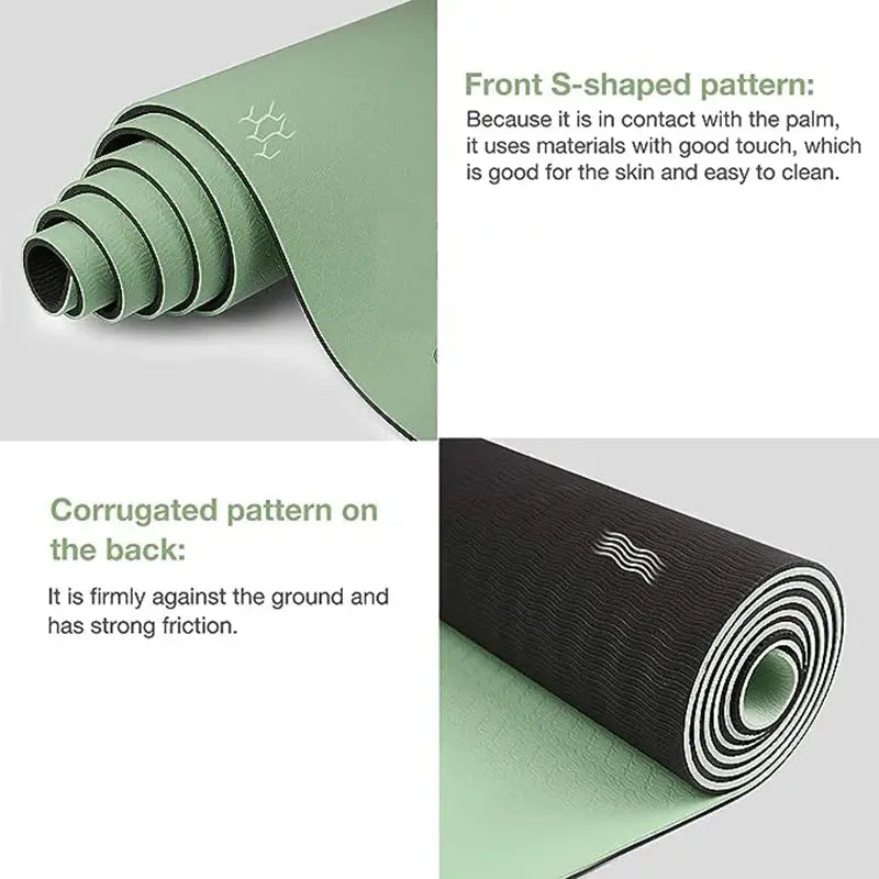 Thick two-color, non-slippery TPE yoga mat, high quality movement for fitness fitness in the home of the tasteless Pad180 * 57cm SlimmingHut