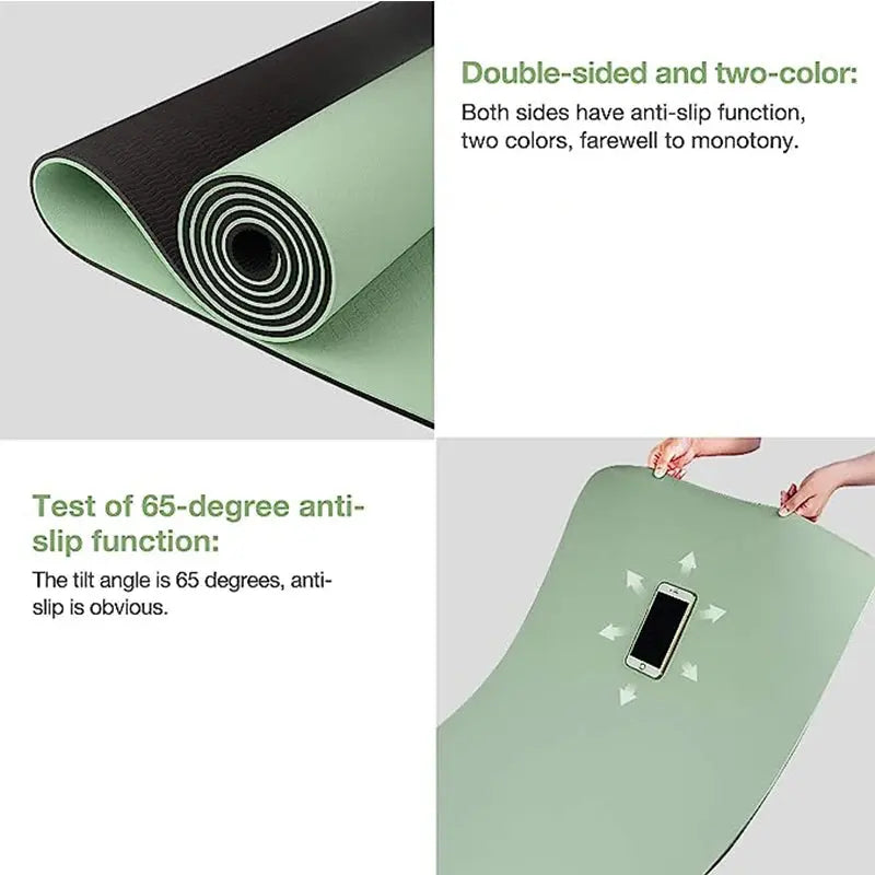 Thick two-color, non-slippery TPE yoga mat, high quality movement for fitness fitness in the home of the tasteless Pad180 * 57cm SlimmingHut