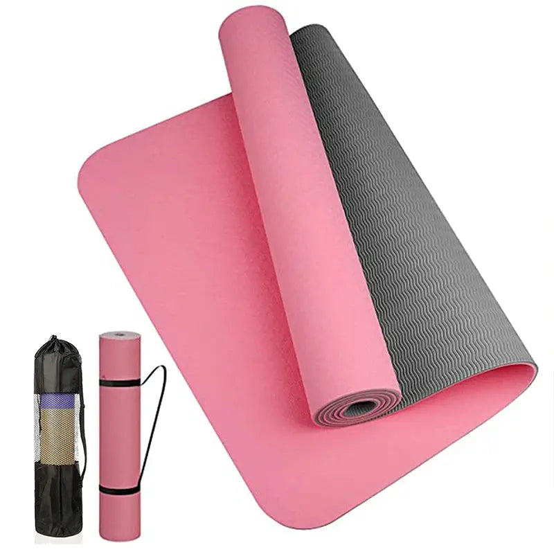 Thick two-color, non-slippery TPE yoga mat, high quality movement for fitness fitness in the home of the tasteless Pad180 * 57cm - SlimmingHut