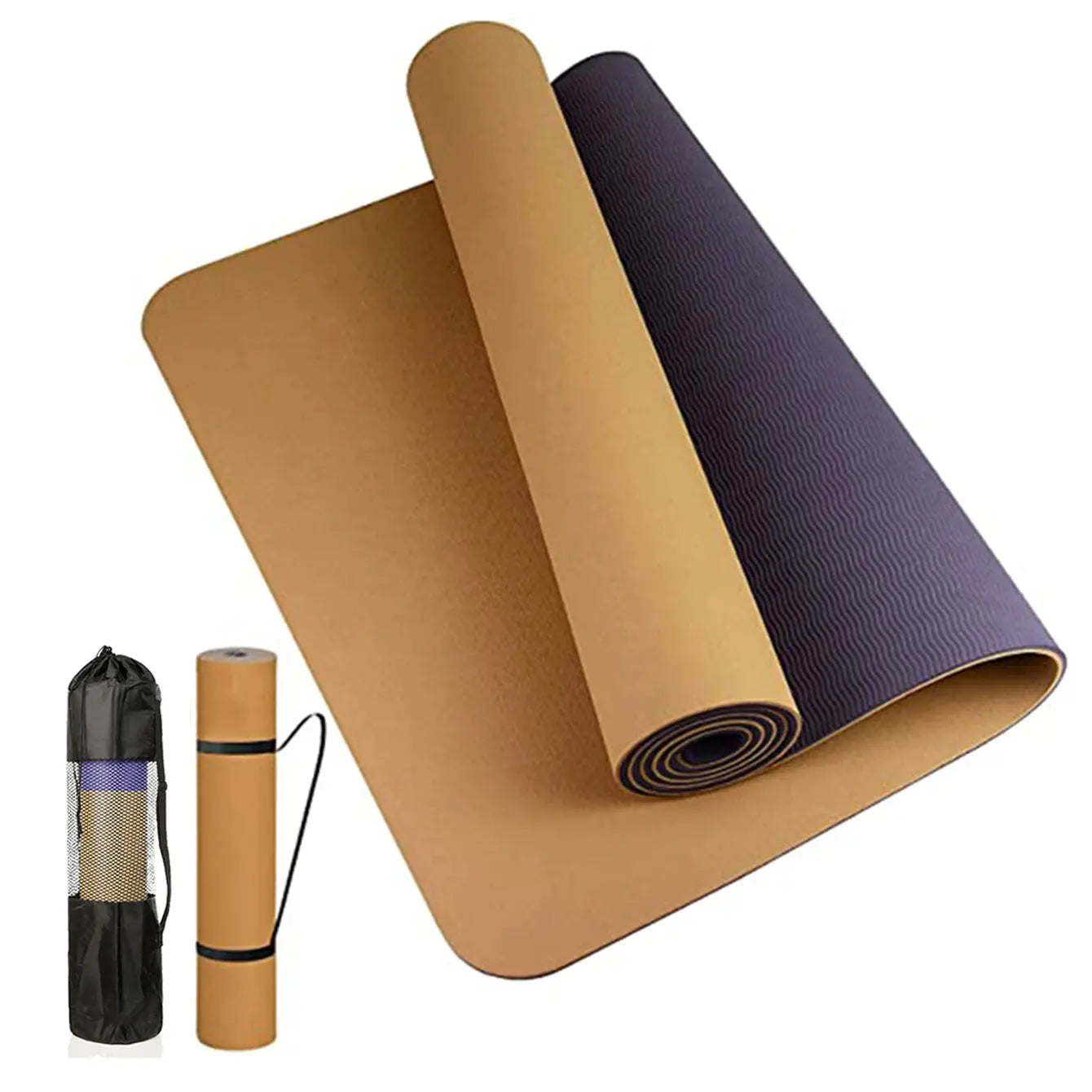 Thick two-color, non-slippery TPE yoga mat, high quality movement for fitness fitness in the home of the tasteless Pad180 * 57cm - SlimmingHut