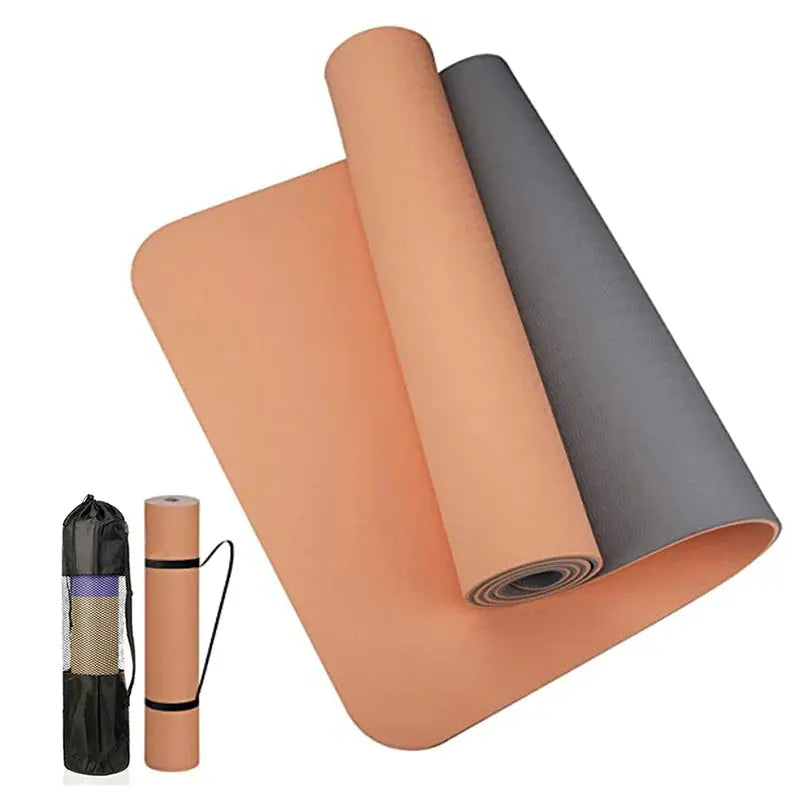 Thick two-color, non-slippery TPE yoga mat, high quality movement for fitness fitness in the home of the tasteless Pad180 * 57cm - SlimmingHut
