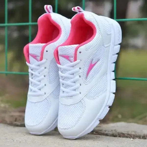 White Sports Woman's Shoes Flat Lady 2024 Sneakers Women Trainers Shoe Ladies Sport Mesh Sneakers Flat Lightweight Soft Footwear SlimmingHut