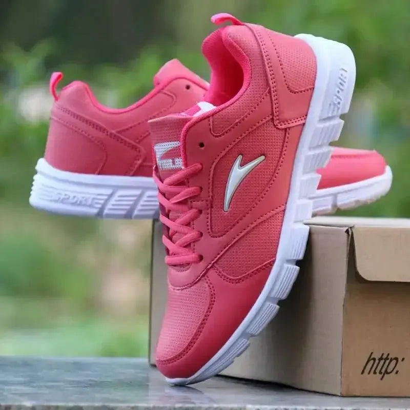 White Sports Woman's Shoes Flat Lady 2024 Sneakers Women Trainers Shoe Ladies Sport Mesh Sneakers Flat Lightweight Soft Footwear - SlimmingHut
