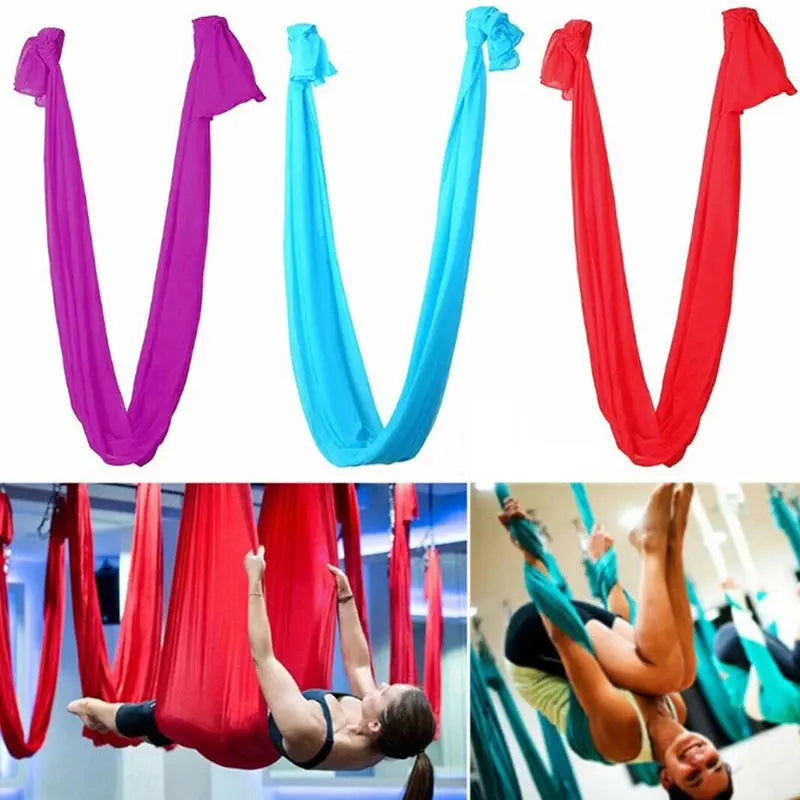Yoga Swing Hammock Trapeze Sling Aerial Silk Set Anti-gravity Inversion Fitness Aerial Yoga Anti-gravity Yoga Fitness Acrobatics SlimmingHut