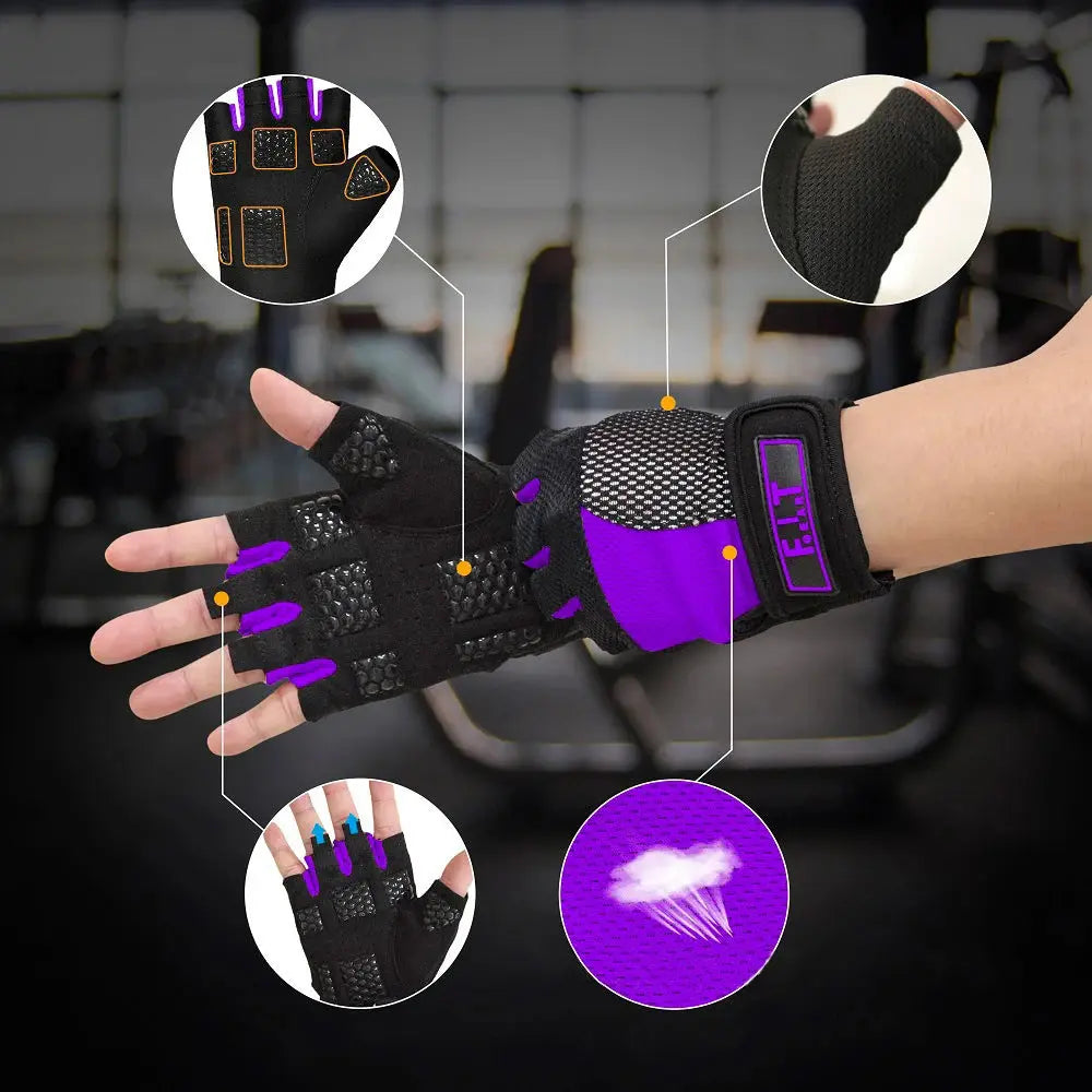 1 Pair Weightlifting Gloves Yoga Gloves for Women Body Building Gym Training Fitness Cycling Riding Gloves Workout Sports Gloves SlimmingHut