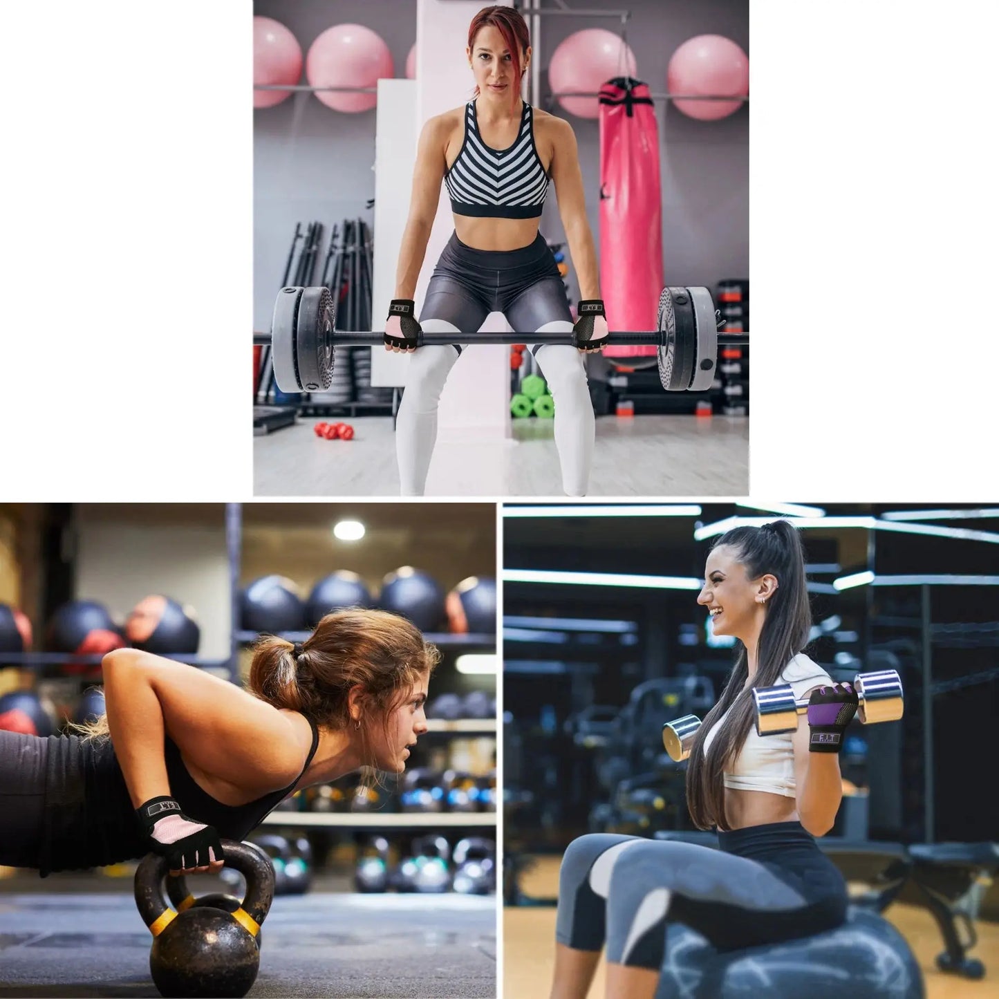 1 Pair Weightlifting Gloves Yoga Gloves for Women Body Building Gym Training Fitness Cycling Riding Gloves Workout Sports Gloves SlimmingHut