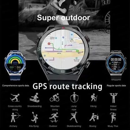 2024 New NFC Smart watch Men HD Bluetooth Call Custom Dial GPS Tracker Motion Fitness Waterproof Watches For Xiaomi Huawei IOS - SlimmingHut