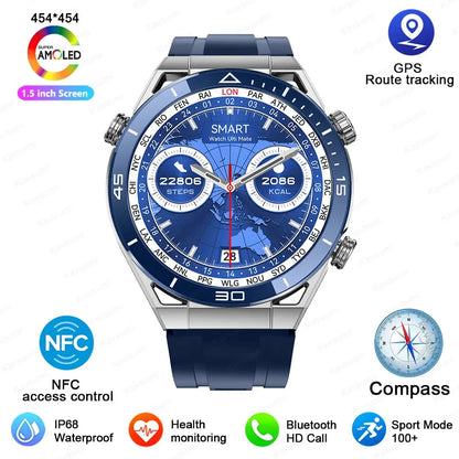 2024 New NFC Smart watch Men HD Bluetooth Call Custom Dial GPS Tracker Motion Fitness Waterproof Watches For Xiaomi Huawei IOS - SlimmingHut