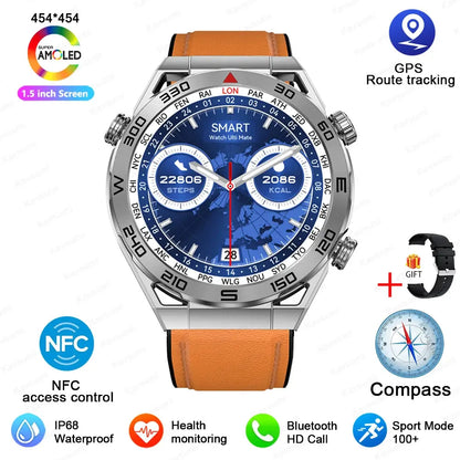 2024 New NFC Smart watch Men HD Bluetooth Call Custom Dial GPS Tracker Motion Fitness Waterproof Watches For Xiaomi Huawei IOS - SlimmingHut