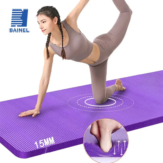 15MM//20MM Thick Non-slip Yoga Mat High-density Sports Fitness Mat Home Sports Pilates Gymnastics Exercise Gymnastics SlimmingHut