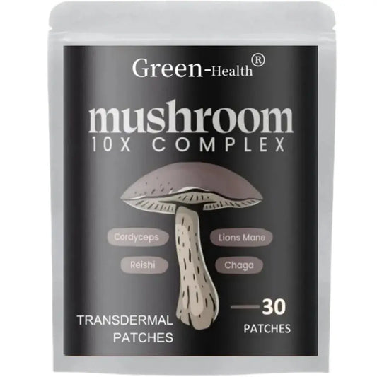 30 Patches 10x Mushroom Complex Transdermal Patches Lions Mane, Cordyceps, Turkey Tail for Immunity, Energy, Mood, Focus SlimmingHut