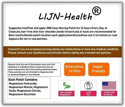 30 Patches Magnesium Complex Transdermal Patches for Muscle, Nerve, Heart SlimmingHut