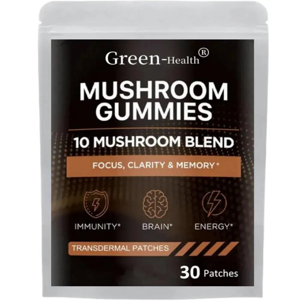 30 Patches Mushroom Complex Transdermal Patches Brain Booster, Immune Support, Energy For Men & Women - SlimmingHut