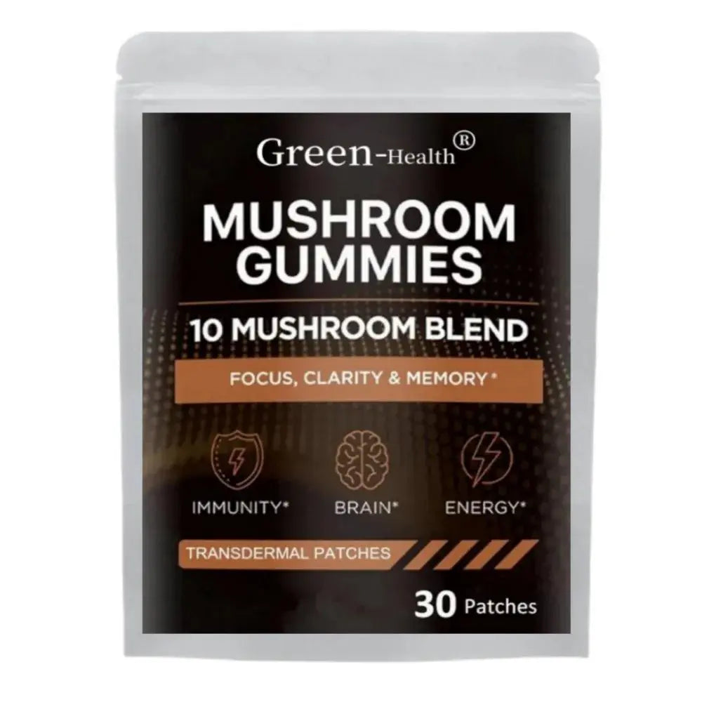 30 Patches Mushroom Complex Transdermal Patches Brain Booster, Immune Support, Energy For Men & Women - SlimmingHut