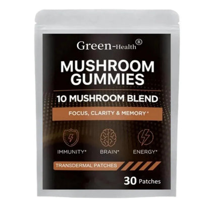 30 Patches Mushroom Complex Transdermal Patches Brain Booster, Immune Support, Energy For Men & Women - SlimmingHut