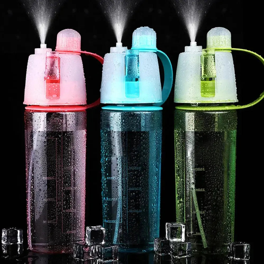 600Ml Large Capacity Creative Plastic Spray Sports Water Cup for Fall Prevention Portable Space Cup for Cooling Water Supplement SlimmingHut