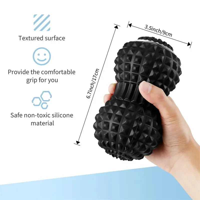 Electric Massage Peanut Ball 4-Speed Vibrating USB Rechargeable Sport Yoga Foam Roller Muscle Relaxation Small Fitness Equipment - SlimmingHut