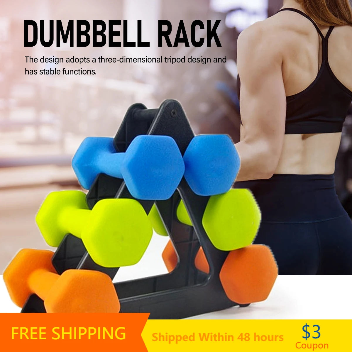 Stable Durable Dumbbell Rack PVC Holder for Small Dumbbell Storage Bracket Home Fitness Gym Equipment Accessories SlimmingHut