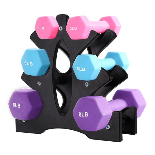 New Dumbbell Rack Stand 3 Tier Dumbbells Weights Handle Stand Holds 30 Pounds Fitness Gym Equipment Accessories SlimmingHut