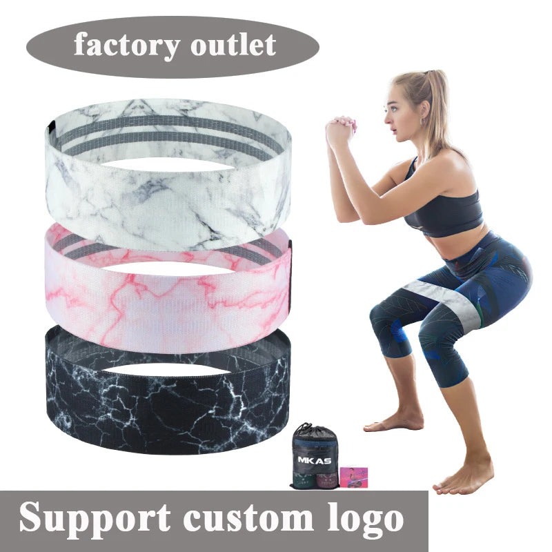 Resistance Bands Set Fitness Exercise Elastic Booty Bands Logo Training Workout Sport Yoga Strength Gym Equipment SlimmingHut