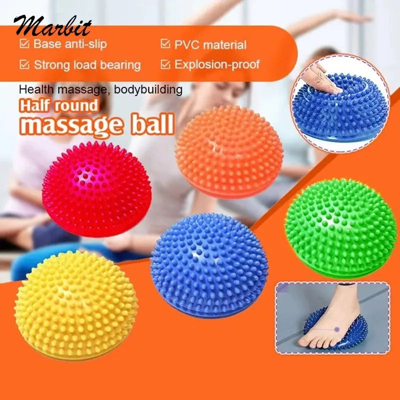 Inflatable Massage Balls PVC Half Sphere Fitball Women Children Yoga Trainer Balancing Ball Gym Health Sports Pilates Fitness SlimmingHut