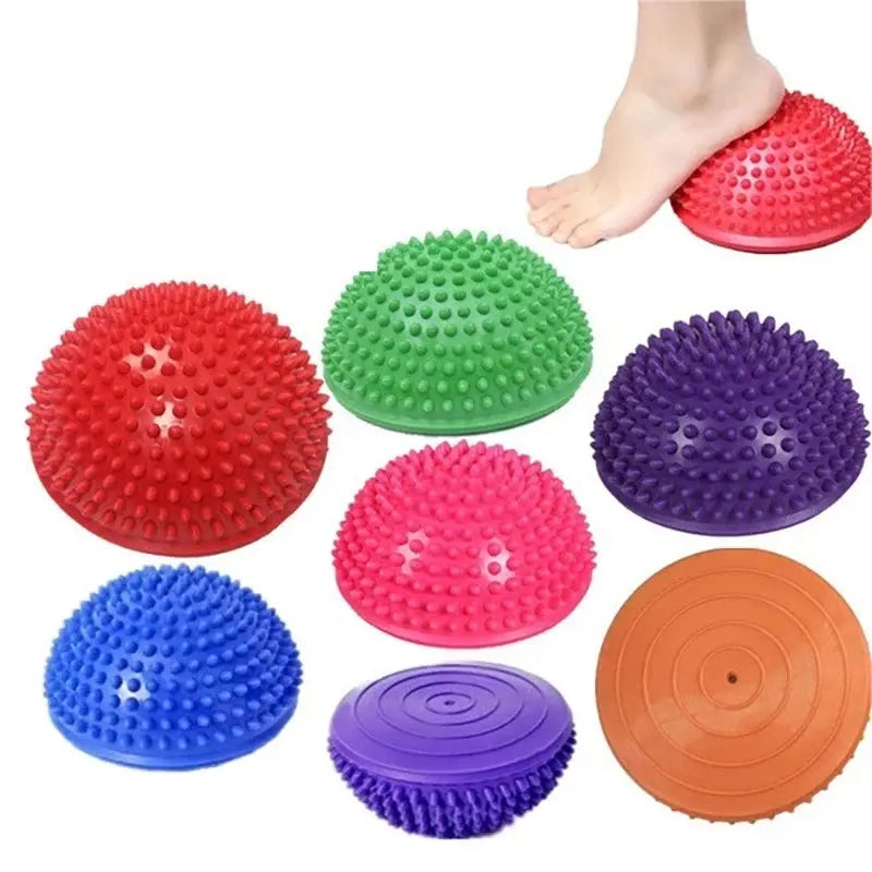 Inflatable Massage Balls PVC Half Sphere Fitball Women Children Yoga Trainer Balancing Ball Gym Health Sports Pilates Fitness SlimmingHut