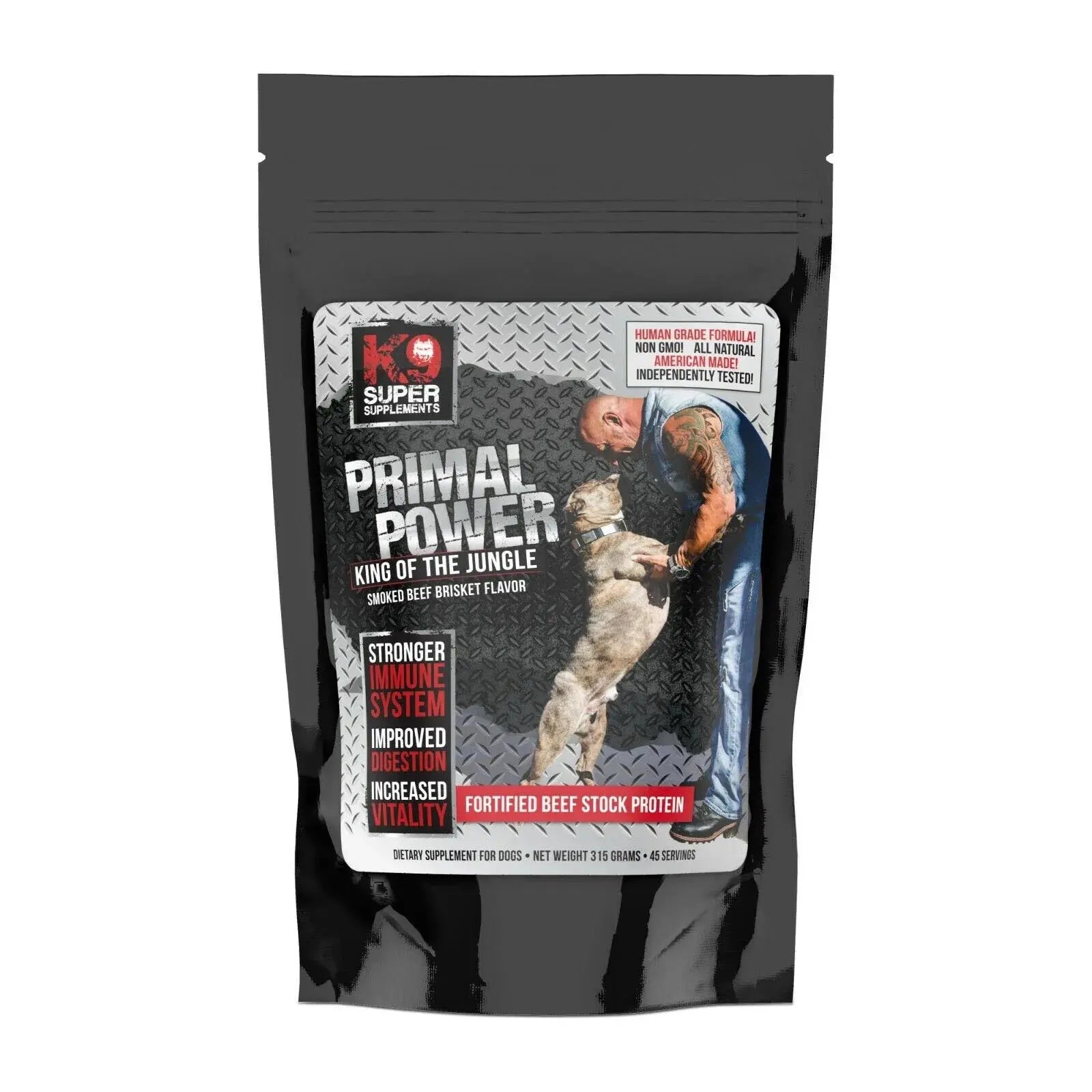 K9 Super Pet Nutrition Primal Power Muscle Growth Vitality, Ultimate Canine Supplement for Dog Sports Working Puppy Adult Senior SlimmingHut