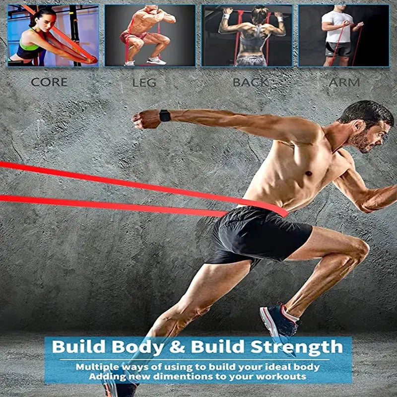 Latex Stretch Resistance Band Expander Elastic Bands For Sport Pull Up Assistance Band Home Workout Pilates Gym Equipment SlimmingHut