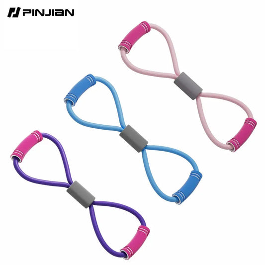 PINJIAN Resistance Bands 8-Shape Gym Yoga Tension Exercise Resistance Rope Strength Training Fitness Tool Portable Fitness Equip - SlimmingHut