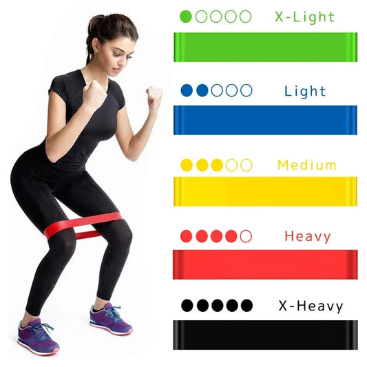 Portable Fitness Workout Equipment Rubber Resistance Bands Yoga Gym Elastic Gum Strength Pilates Crossfit Women Weight Sports SlimmingHut