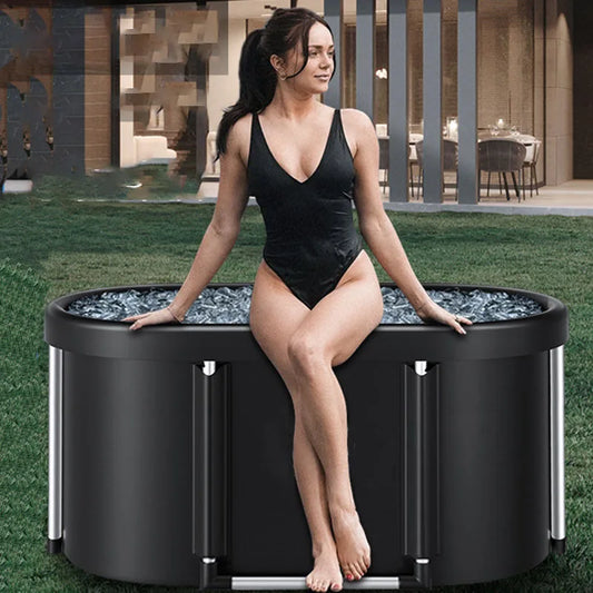 Ice Bath Tub with Cover for Athletes Portable Cold Plunge Tub 109 Gal Capacity for Cold Water Therapy Ice Baths at Home Outdoor SlimmingHut