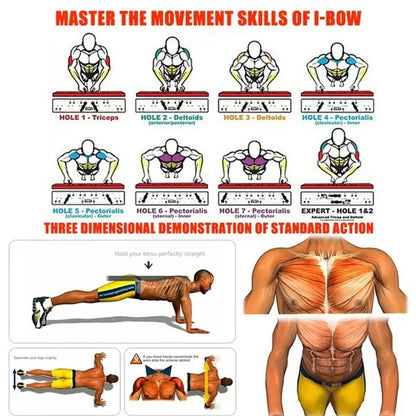 Portable Multifunctional Push-up Board Set With Handles Foldable Fitness Equipment For Chest Abdomen Arms And Back Training SlimmingHut