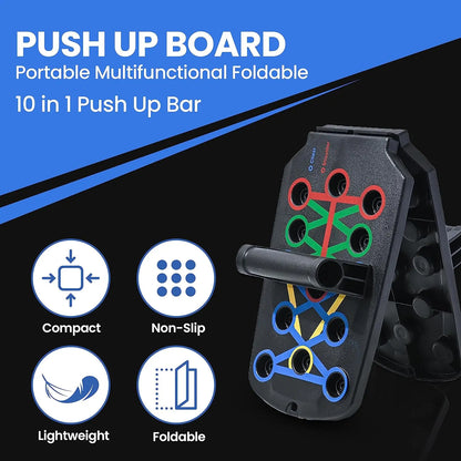 Portable Multifunctional Push-up Board Set With Handles Foldable Fitness Equipment For Chest Abdomen Arms And Back Training SlimmingHut
