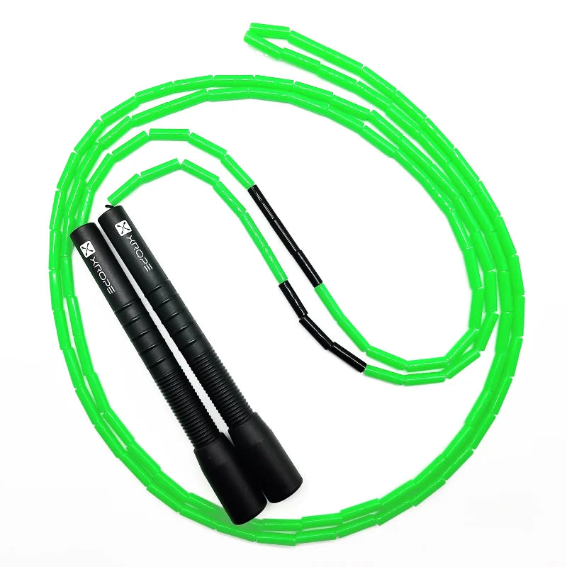 NEVERTOOLATE X ROPE 7mm  hard beads jump skipping rope beaded skip rope Professional competition usage  2.9 meter long handle SlimmingHut
