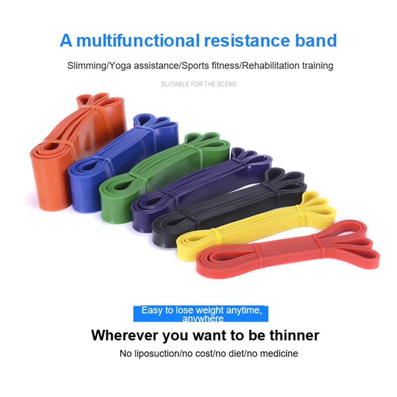 Resistance Bands 208cm Long Elastic Fitness Rubber Bands Resist Band For Home Gym Workout Expander Strength Trainning Equipment SlimmingHut