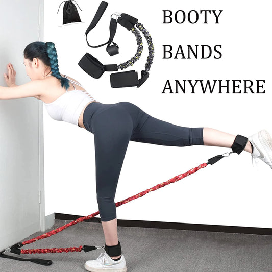 Booty Resistance Band Glute Cord Cable Machine Ankle Kickback Strap for Legs Abs Hip Workouts Gym Home Workout Fitness Equipment SlimmingHut