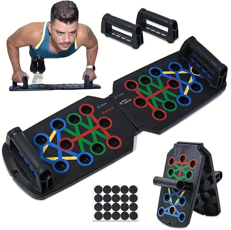 Portable Multifunctional Push-up Board Set With Handles Foldable Fitness Equipment For Chest Abdomen Arms And Back Training SlimmingHut