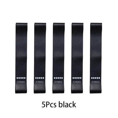 5Pcs/Set Yoga Resistance Rubber Bands Bodybuilding Elastic Bands Pilates Exercise Workout Bands Expander Belt Fitness Equipment - SlimmingHut