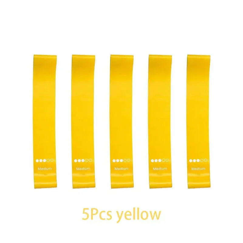 5Pcs/Set Yoga Resistance Rubber Bands Bodybuilding Elastic Bands Pilates Exercise Workout Bands Expander Belt Fitness Equipment - SlimmingHut