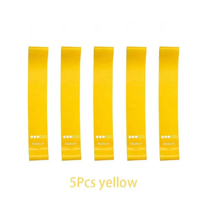 5Pcs/Set Yoga Resistance Rubber Bands Bodybuilding Elastic Bands Pilates Exercise Workout Bands Expander Belt Fitness Equipment - SlimmingHut