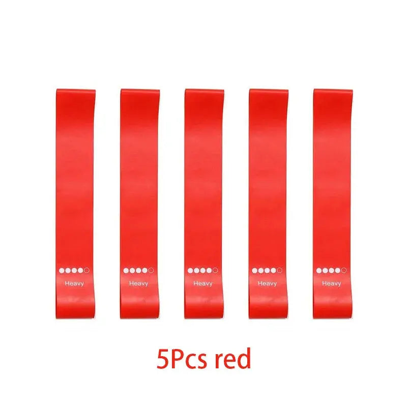 5Pcs/Set Yoga Resistance Rubber Bands Bodybuilding Elastic Bands Pilates Exercise Workout Bands Expander Belt Fitness Equipment - SlimmingHut
