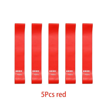 5Pcs/Set Yoga Resistance Rubber Bands Bodybuilding Elastic Bands Pilates Exercise Workout Bands Expander Belt Fitness Equipment - SlimmingHut