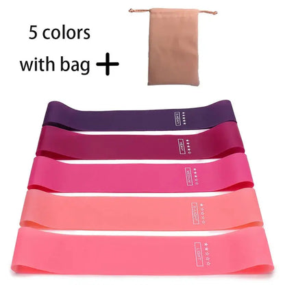 5Pcs/Set Yoga Resistance Rubber Bands Bodybuilding Elastic Bands Pilates Exercise Workout Bands Expander Belt Fitness Equipment - SlimmingHut