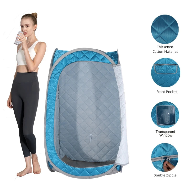 Steam Sauna Set Foldable One Person SPA Tent with 4L Larger Steamer,Remote Control, Weight Loss&Detox Паровая сауна SlimmingHut