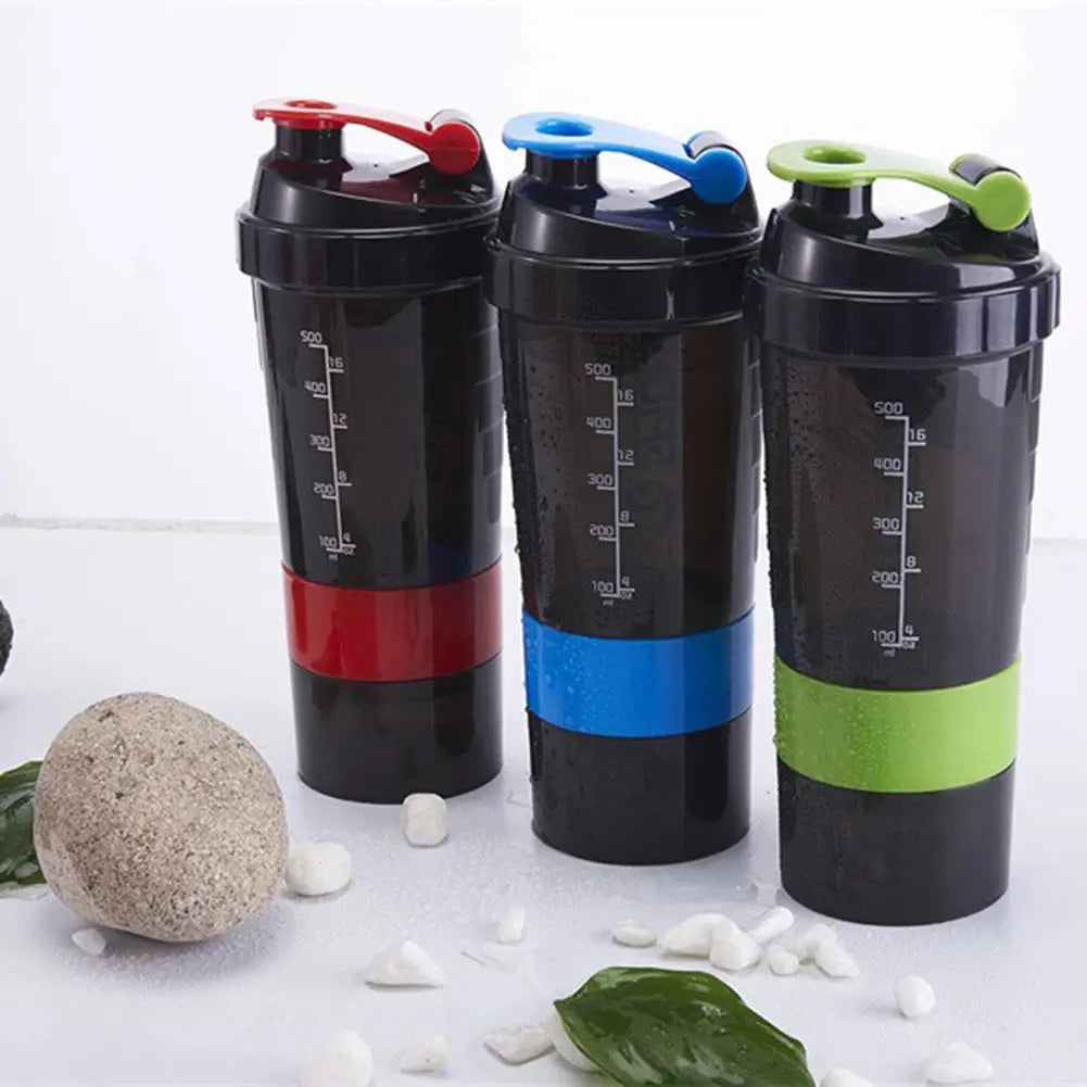 Shaker Bottle, Leak-proof Workout Shake Cup With Mixer For Smooth Mixing, Gym Sports Shaker Water Bottle With Pill & Supplement SlimmingHut