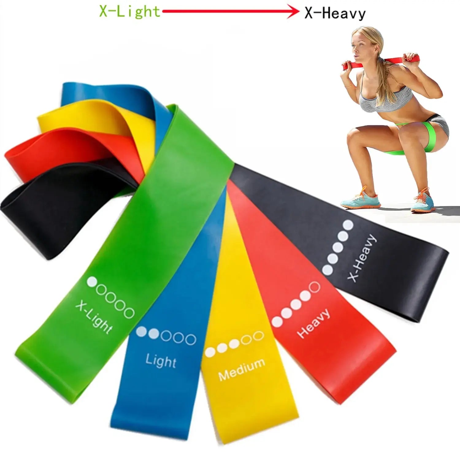 TPE Resistance Bands Fitness Set Rubber Loop Bands Strength Training Workout Expander Yoga Gym Equipment Elastic Rubber Loop - SlimmingHut