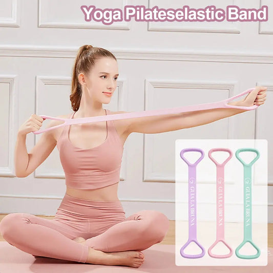 TRE 8 Stretcher Yoga Pilateselastic Band Open Shoulder Beauty Back Fitness Plastic Tension Rope Portable Home Fitness Equipment - SlimmingHut
