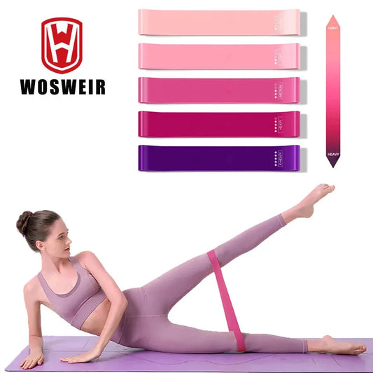 WOSWEIR Elastic Resistance Bands Yoga Training Gym Fitness Gum Pull Up Assist Rubber Band Crossfit Exercise Workout Equipment SlimmingHut
