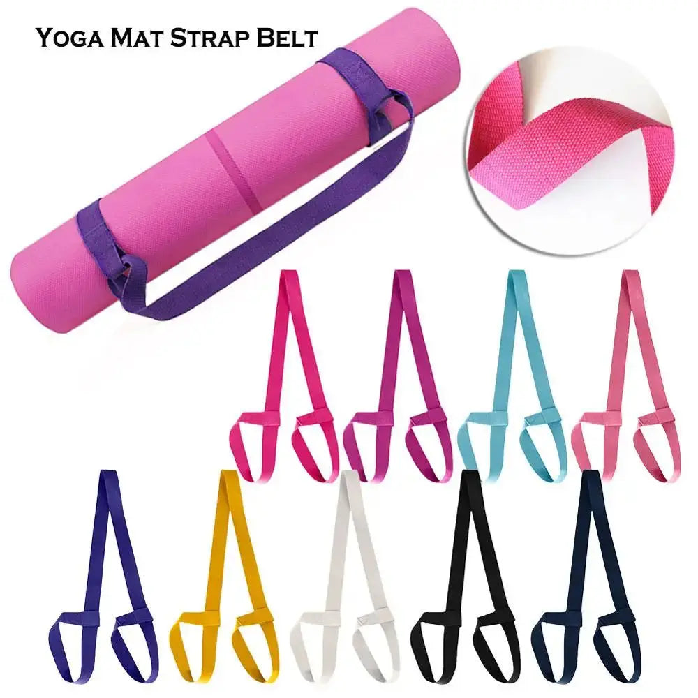 Yoga Mat Strap Belt Shoulder Carry Belt Adjustable Sports Sling Exercise Stretch Fitness Elastic Yoga Belt Yoga Equipment SlimmingHut